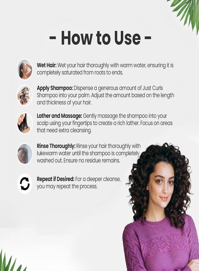 Herbishh Just Curls Shampoo (500ml) | Shampoo for Curly, Wavy & Frizzy Hair | Deep Cleansing & Moisturizing | Curly Hair Product | Vegan - Image 4