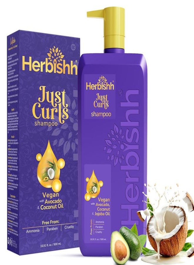 Herbishh Just Curls Shampoo (500ml) | Shampoo for Curly, Wavy & Frizzy Hair | Deep Cleansing & Moisturizing | Curly Hair Product | Vegan - Image 1