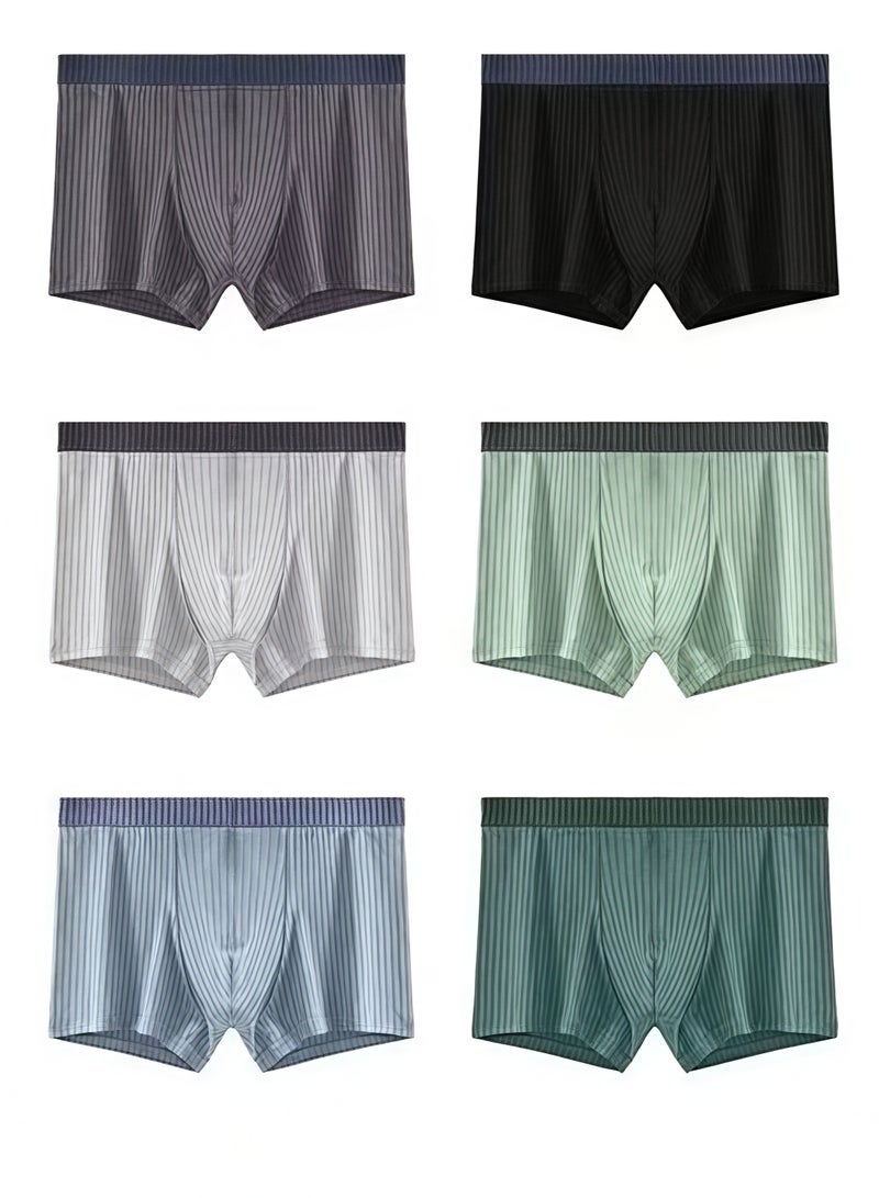 WEIJIANGJUN 6 Pack Men’s Sort Boxer Briefs & Trunks,Breathable Stretch Cotton Moisture-Wicking Underwear,Modern Fit Low Rise  - Image 1