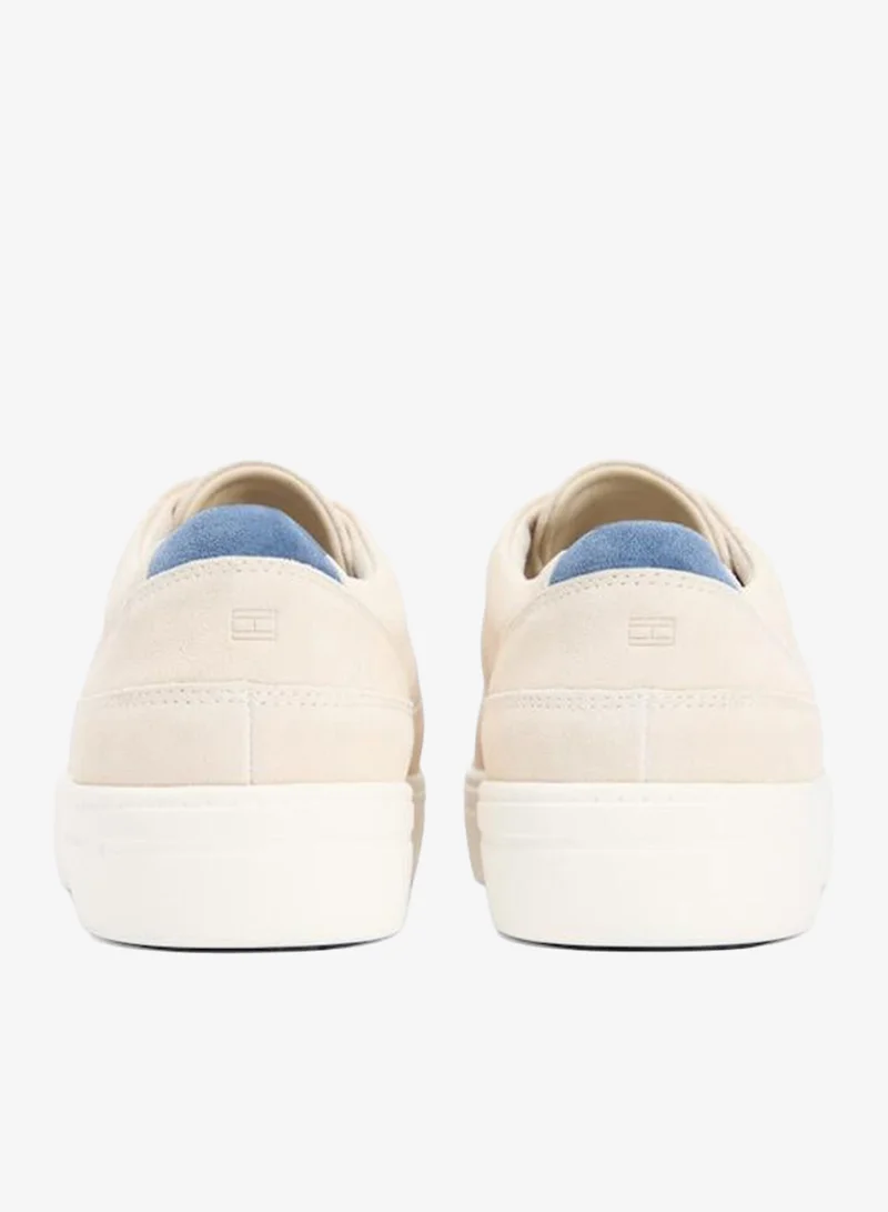 Tommy Hilfiger Classic Beige Lightweight Suede Cupsole Hybrid Shoes for Men | Best Price UAE