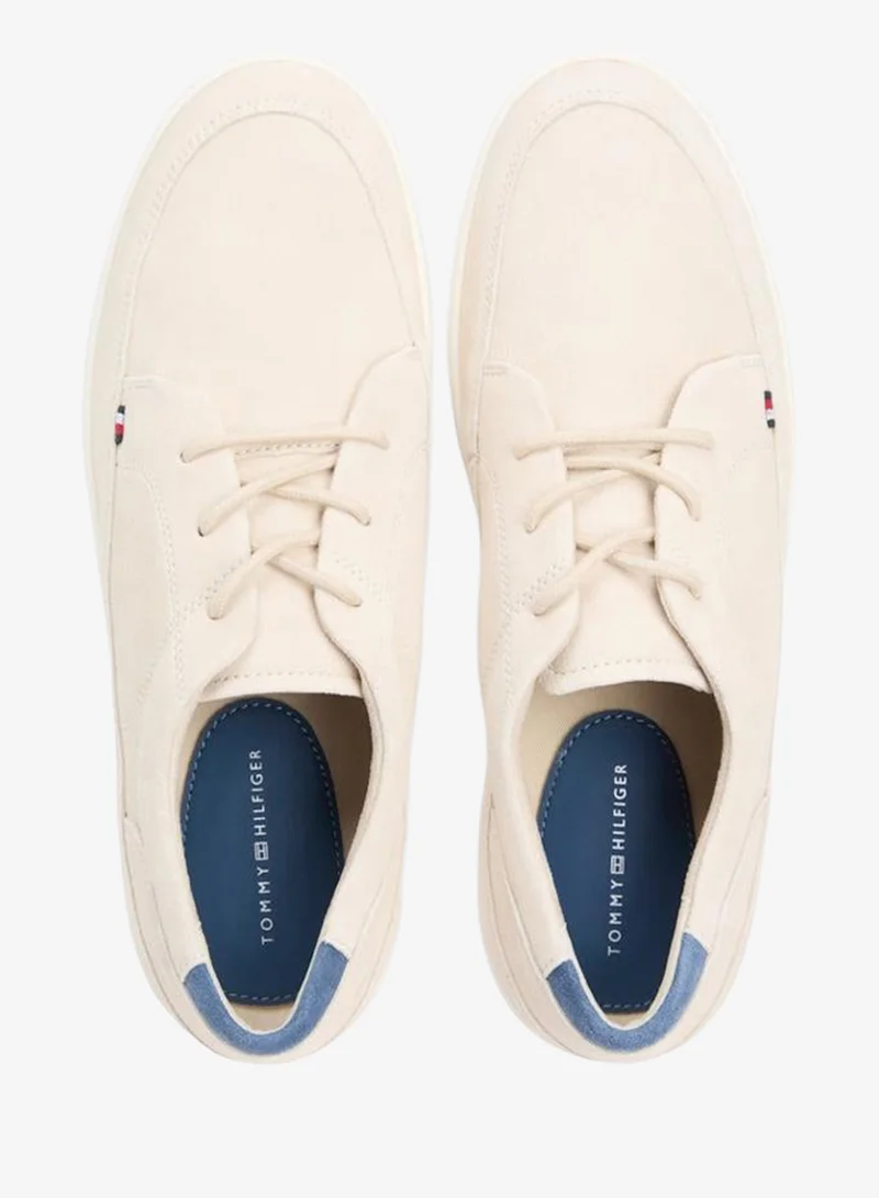 Tommy Hilfiger Classic Beige Lightweight Suede Cupsole Hybrid Shoes for Men | Best Price UAE