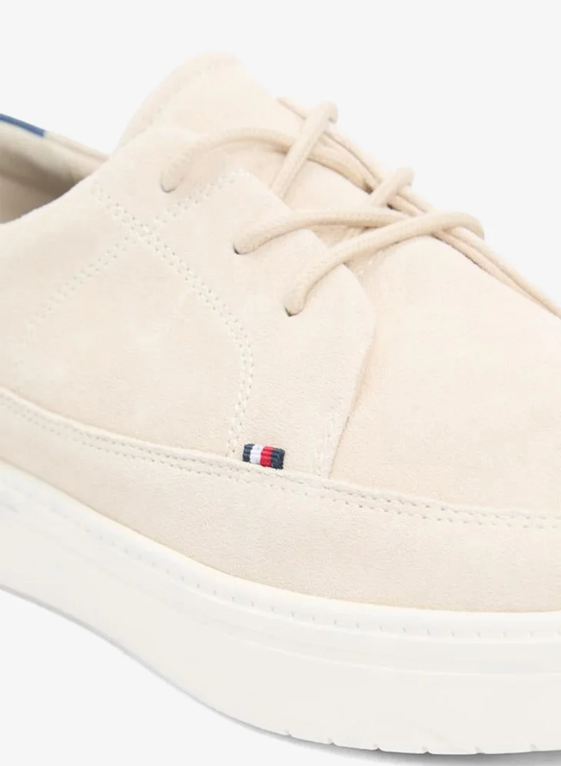 Tommy Hilfiger Classic Beige Lightweight Suede Cupsole Hybrid Shoes for Men | Best Price UAE