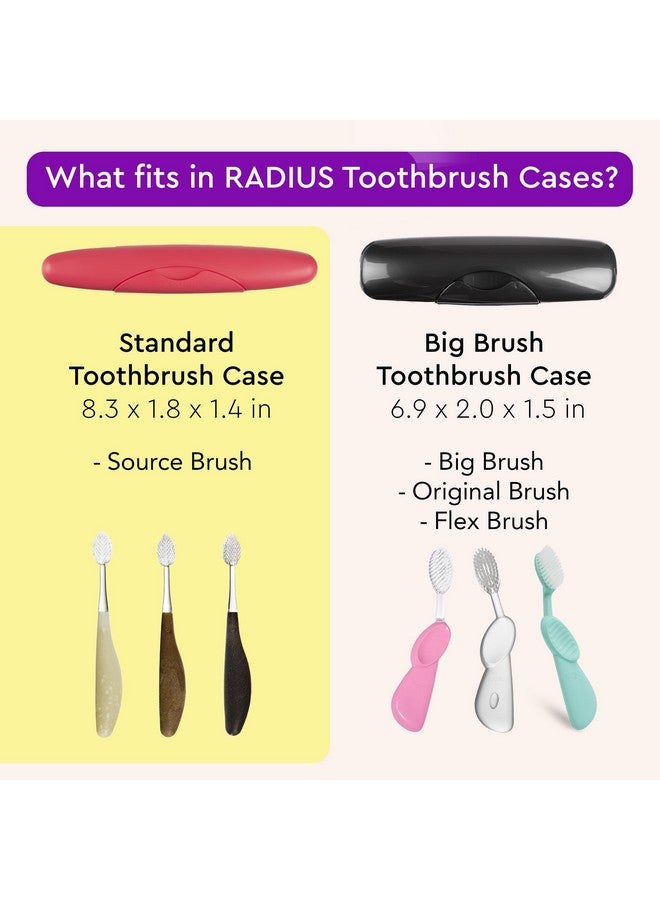 راديوس حقيبة سفر لفرشاة الأسنان RADIUS للفرشاة القياسية، مصنوعة من البلاستيك المعاد تدويره والخالي من مادة BPA، قابلة للحمل للحمام والمدرسة والمنزل والتخييم - أزرق فاتح (تناسب جميع فرش الأسنان التقليدية من SOURCE) - Image 2