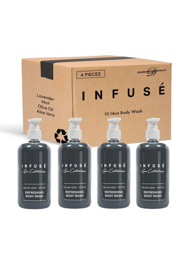 1-Shoppe All-in-Kit | Infuse Lavender Mint Body Wash | Spa Collection | Hotel Amenities In Pump Bottle | 10.14 Oz. / 300 Ml (4 Bottles)  - Image 1
