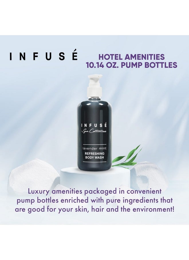 1-Shoppe All-in-Kit | Infuse Lavender Mint Body Wash | Spa Collection | Hotel Amenities In Pump Bottle | 10.14 Oz. / 300 Ml (4 Bottles)  - Image 2