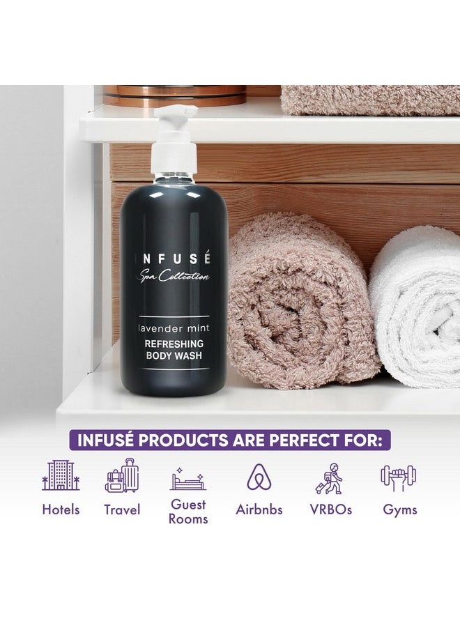1-Shoppe All-in-Kit | Infuse Lavender Mint Body Wash | Spa Collection | Hotel Amenities In Pump Bottle | 10.14 Oz. / 300 Ml (4 Bottles)  - Image 3