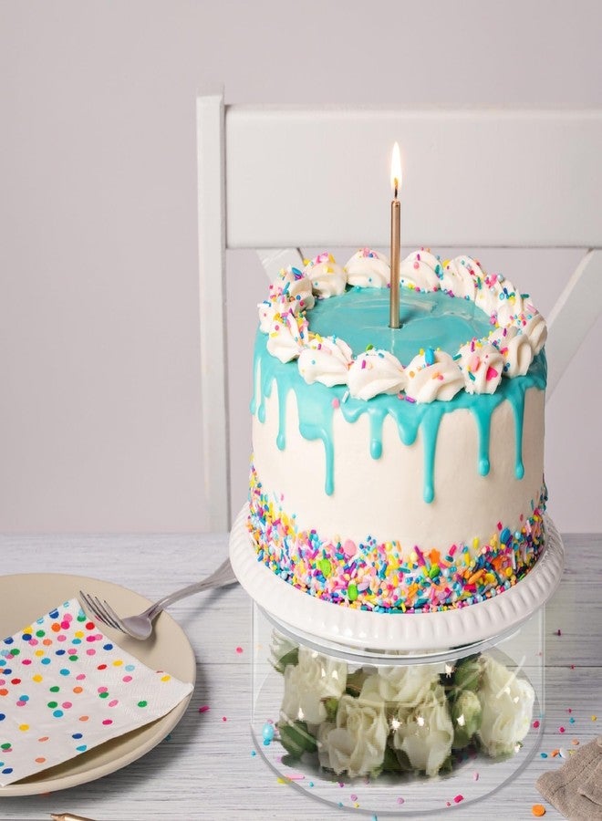 NOKI Clear Acrylic Cake Stand: 11 Inch Cylinder Hollow Risers for Display, Large Round Cake Stands, Cupcake Display Stand for Wedding, Birthday, and Parties - Image 3