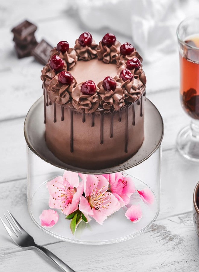 NOKI Clear Acrylic Cake Stand: 11 Inch Cylinder Hollow Risers for Display, Large Round Cake Stands, Cupcake Display Stand for Wedding, Birthday, and Parties - Image 5