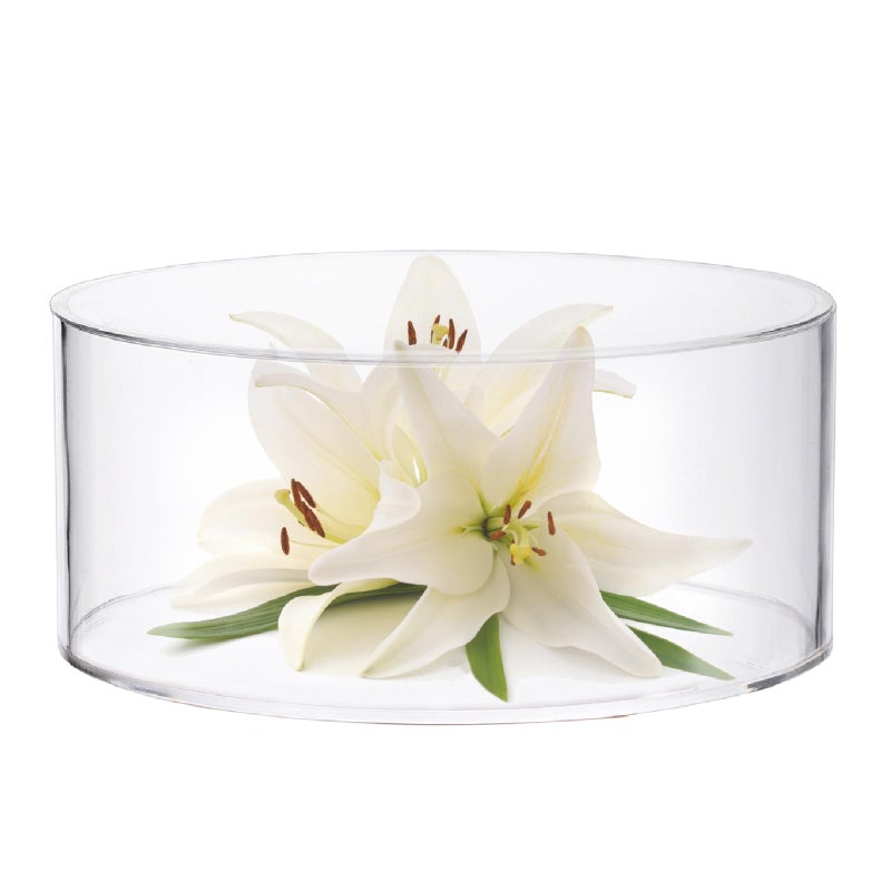 NOKI Clear Acrylic Cake Stand: 11 Inch Cylinder Hollow Risers for Display, Large Round Cake Stands, Cupcake Display Stand for Wedding, Birthday, and Parties - Image 1