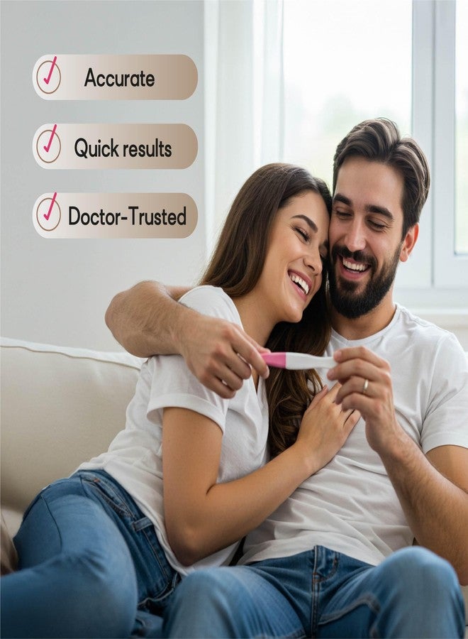 GoldN™ Early Detection Pregnancy Test for Women – HCG Midstream Kit | 99% Accurate & Easy-to-Use | Fast Results with Pink Heart Indicator | Mess-Free, FDA-Approved, Discreet Strips | 2 Tests - Image 3