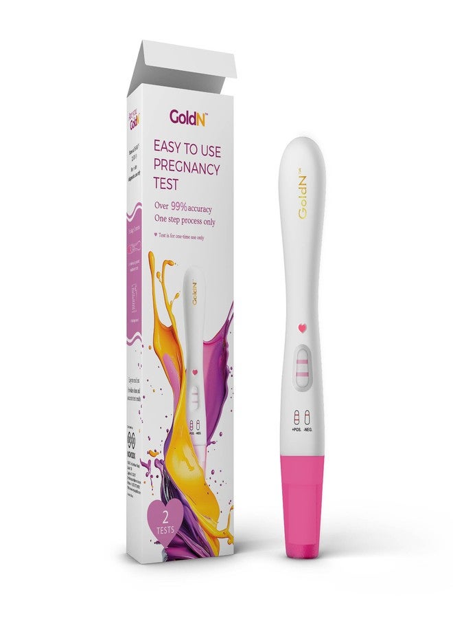 GoldN™ Early Detection Pregnancy Test for Women – HCG Midstream Kit | 99% Accurate & Easy-to-Use | Fast Results with Pink Heart Indicator | Mess-Free, FDA-Approved, Discreet Strips | 2 Tests - Image 1