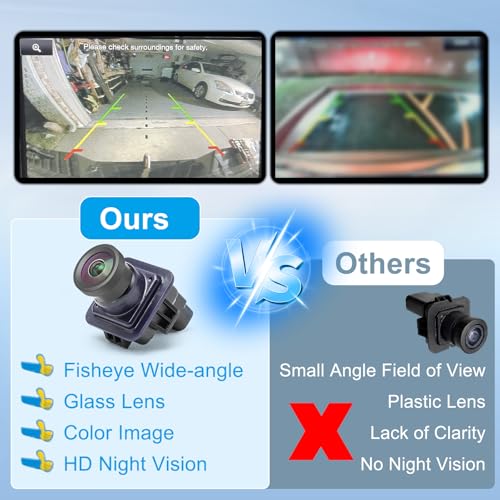 KUTTOLE F150 Backup Camera Rear View Parking Assist Camera 170° HD Night Vision Compatible with Ford F150 2010-2014 Mustang 2015-2020 Lincoln MKC 2015-2019 EL3T-19G490-AA EL3Z-19G490-D BL3Z-19G490-B - Image 4
