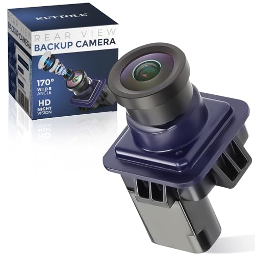 KUTTOLE F150 Backup Camera Rear View Parking Assist Camera 170° HD Night Vision Compatible with Ford F150 2010-2014 Mustang 2015-2020 Lincoln MKC 2015-2019 EL3T-19G490-AA EL3Z-19G490-D BL3Z-19G490-B - Image 1