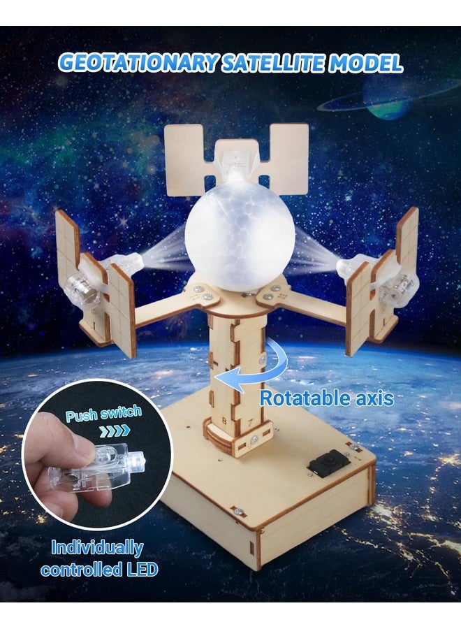 Poraxy Stem Kits For Kids Ages 8-10-12, 5 Set Wooden 3D Puzzles, Educational Science Experiment Building Projects Crafts, Toys For Ages 8-13, Birthday Gifts For Boys Girls 7 8 9 10 11 12 13 Years Old - Image 2