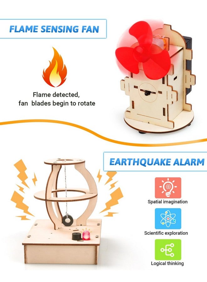 Poraxy Stem Kits For Kids Ages 8-10-12, 5 Set Wooden 3D Puzzles, Educational Science Experiment Building Projects Crafts, Toys For Ages 8-13, Birthday Gifts For Boys Girls 7 8 9 10 11 12 13 Years Old - Image 3