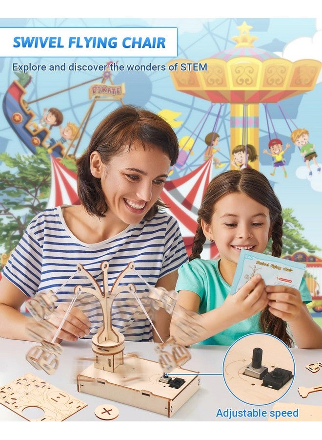 Poraxy Stem Kits For Kids Ages 8-10-12, 5 Set Wooden 3D Puzzles, Educational Science Experiment Building Projects Crafts, Toys For Ages 8-13, Birthday Gifts For Boys Girls 7 8 9 10 11 12 13 Years Old - Image 1