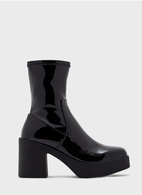 Upstep Mid Heel Ankle Boots