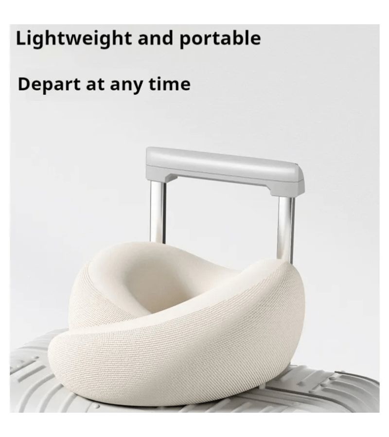 Gray Neck Support Pillow for Camping Head Cushion and Protection 11x10x5 Inch - Image 5