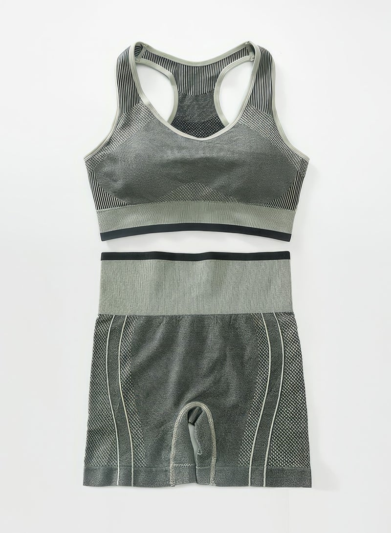 Olive Green Sportswear Set with Bra & Panties - Image 3