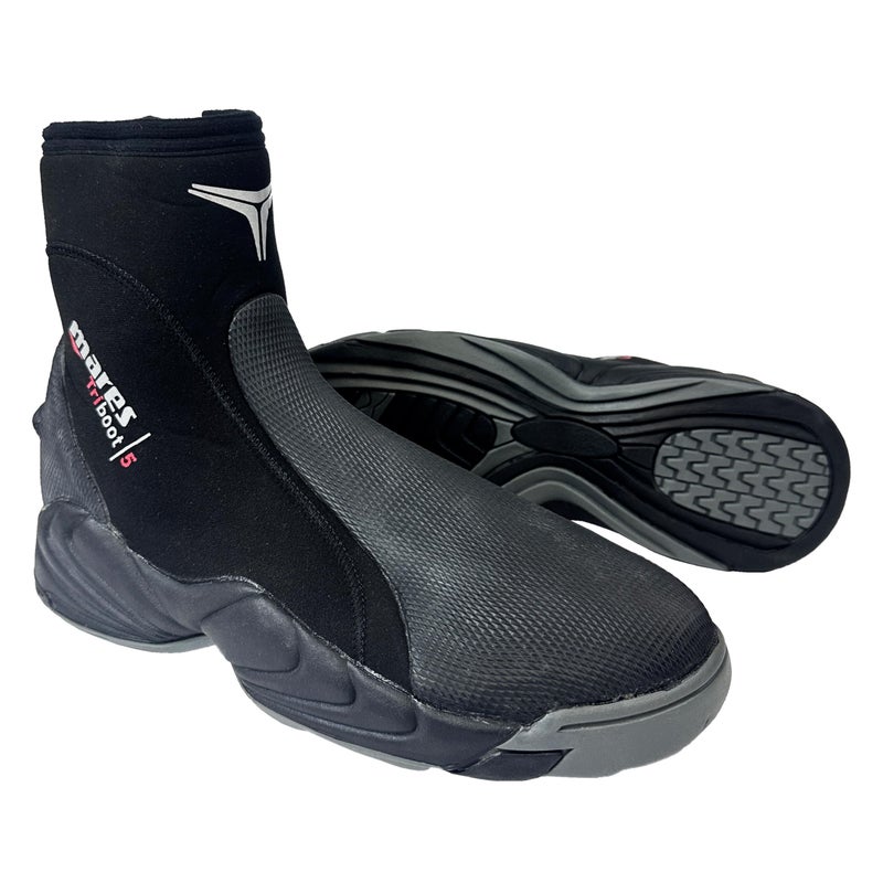 Mares Adult Trilastic 5mm Neoprene Scuba Diving Boots for Men Women Reinforced Toe Heel Rubber Sole Side Zip 9 US