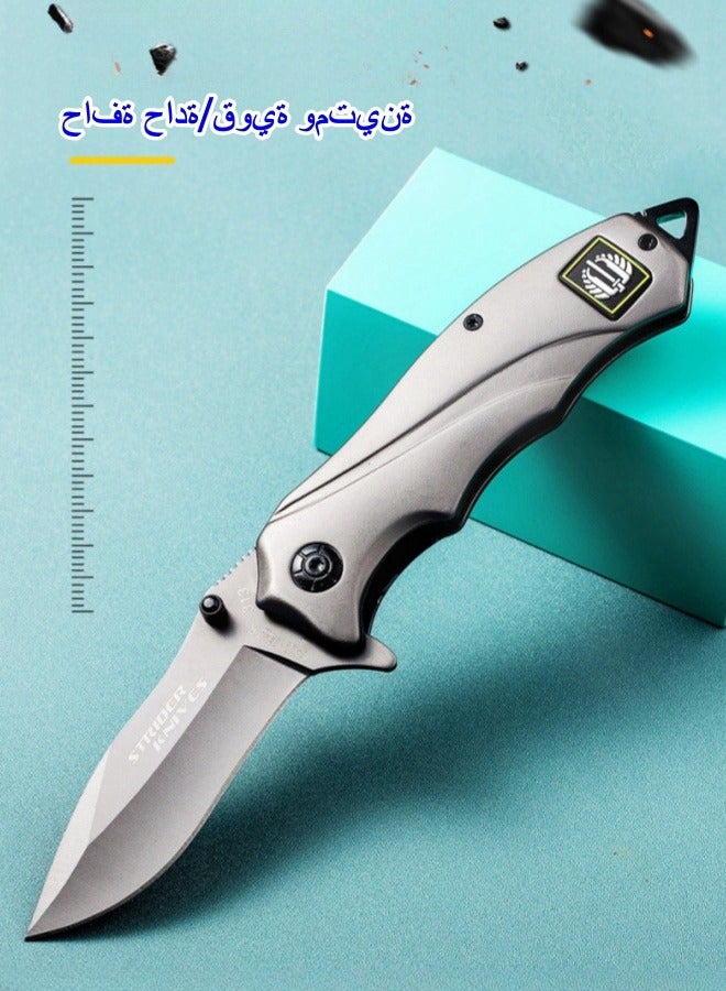 STRIDER High-hardness Stainless Steel Outdoor Folding Knife, All-steel Outdoor Camping Portable Self-defense - Image 3