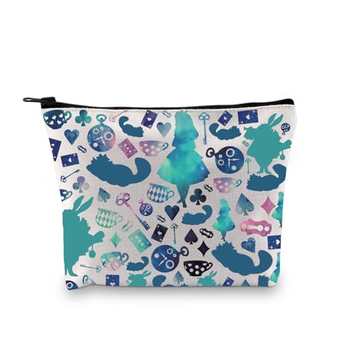 XYANFA Wondderrland Fairy Tale Makeup Bag Movie Fans Gift Cosmetic Bag For Cartoon Lover Zipper Pouch - Image 1