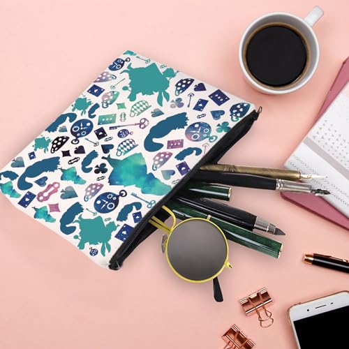 XYANFA Wondderrland Fairy Tale Makeup Bag Movie Fans Gift Cosmetic Bag For Cartoon Lover Zipper Pouch - Image 2