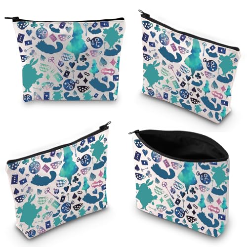 XYANFA Wondderrland Fairy Tale Makeup Bag Movie Fans Gift Cosmetic Bag For Cartoon Lover Zipper Pouch - Image 5