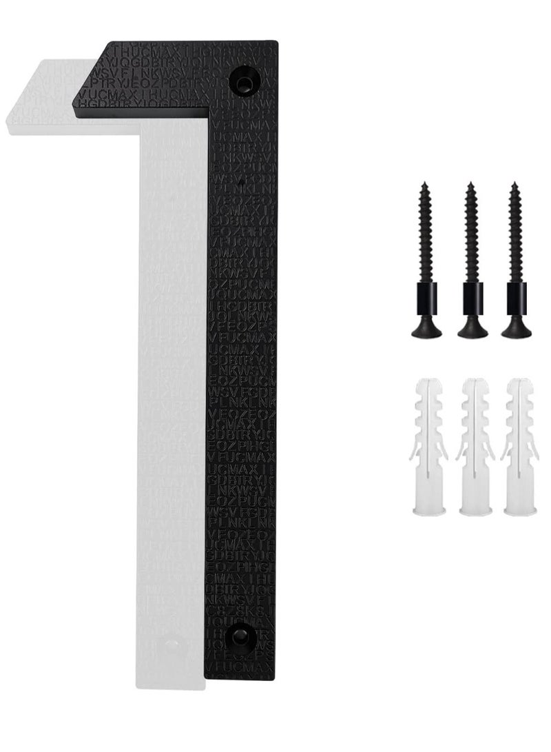 RATSAW 8 inch Floating House Numbers for Outside Large Black Anti-Rust Home Number with Nails Kit and Template Easy to Be Mounted for Exterior House Address Garage Gate Street Farmhouse Number 1 - Image 1