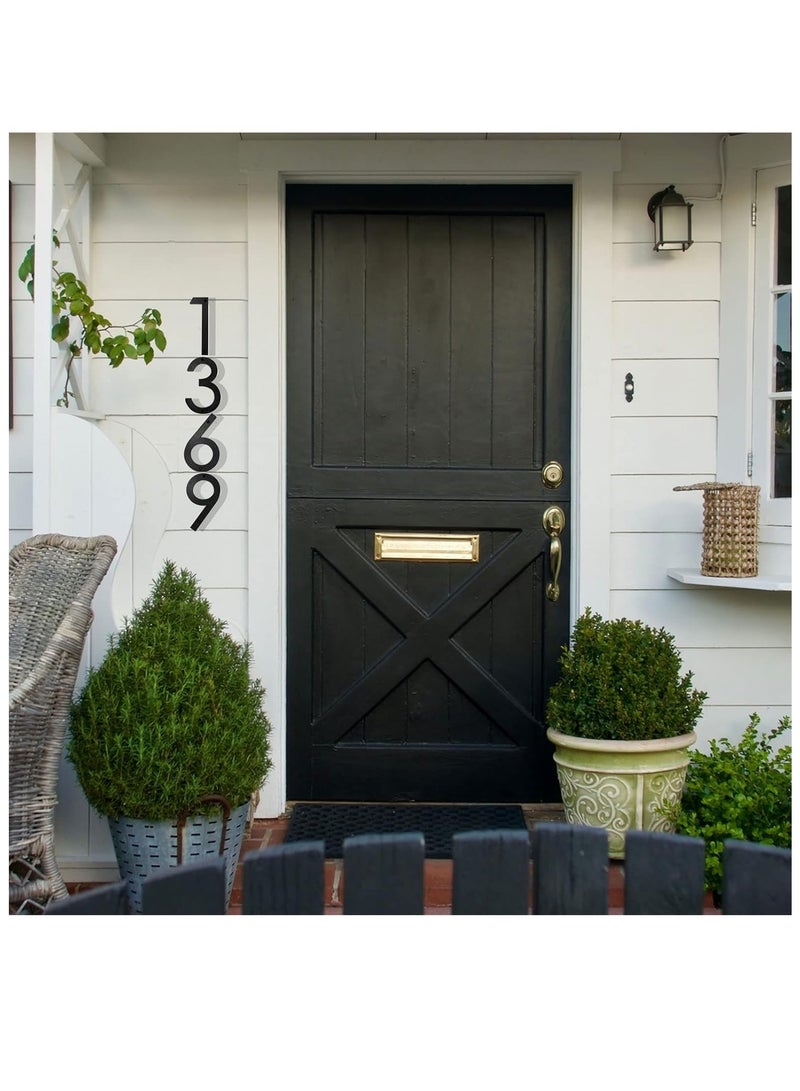 RATSAW 8 inch Floating House Numbers for Outside Large Black Anti-Rust Home Number with Nails Kit and Template Easy to Be Mounted for Exterior House Address Garage Gate Street Farmhouse Number 1 - Image 2