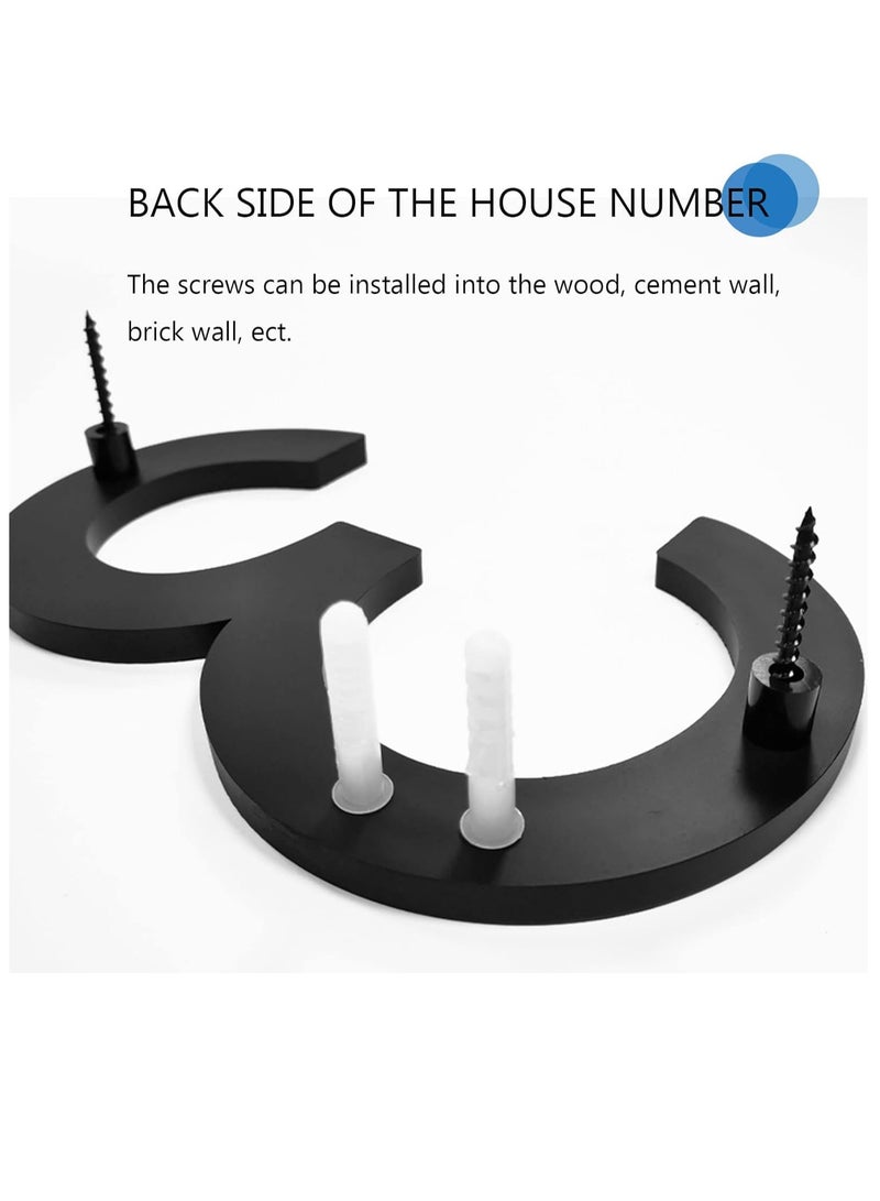 RATSAW 8 inch Floating House Numbers for Outside Large Black Anti-Rust Home Number with Nails Kit and Template Easy to Be Mounted for Exterior House Address Garage Gate Street Farmhouse Number 1 - Image 4