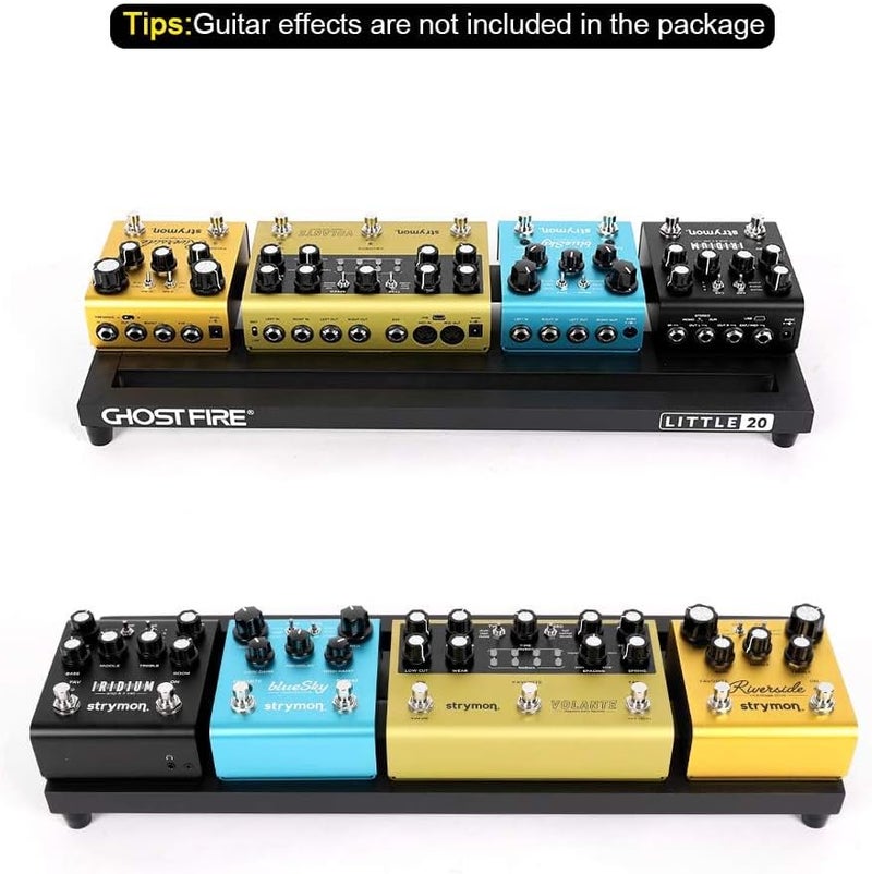 GHOSTFIRE Ghost Fire Guitar Pedal Board Aluminum Alloy 1.7lb Effect Pedalboard 20''x7''x1.9" with Carry Bag,V series (V-LITTLE 20) - Image 4