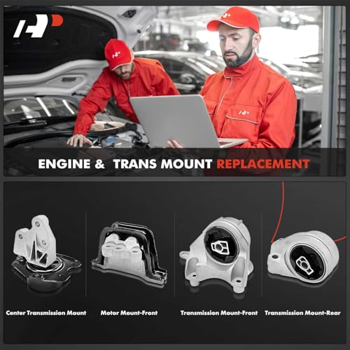 A-Premium 4PCS Engine Motor Mount Transmission Mount Set Compatible with Chevrolet Equinox 2010-2017, Captiva Sport 2012-2015 & GMC Terrain 2010-2017 - L4 2.4L Naturally Aspirated - Replace# 22774206 - Image 2