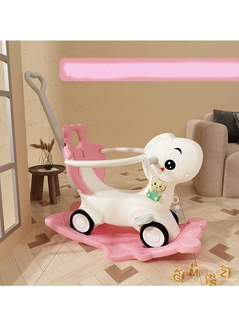 FULL JOY Rocking Horse With Backrest For  Toddler Baby  With Detachable Balance Board And Music 3*1 ,,68*39*72 cm - Image 5