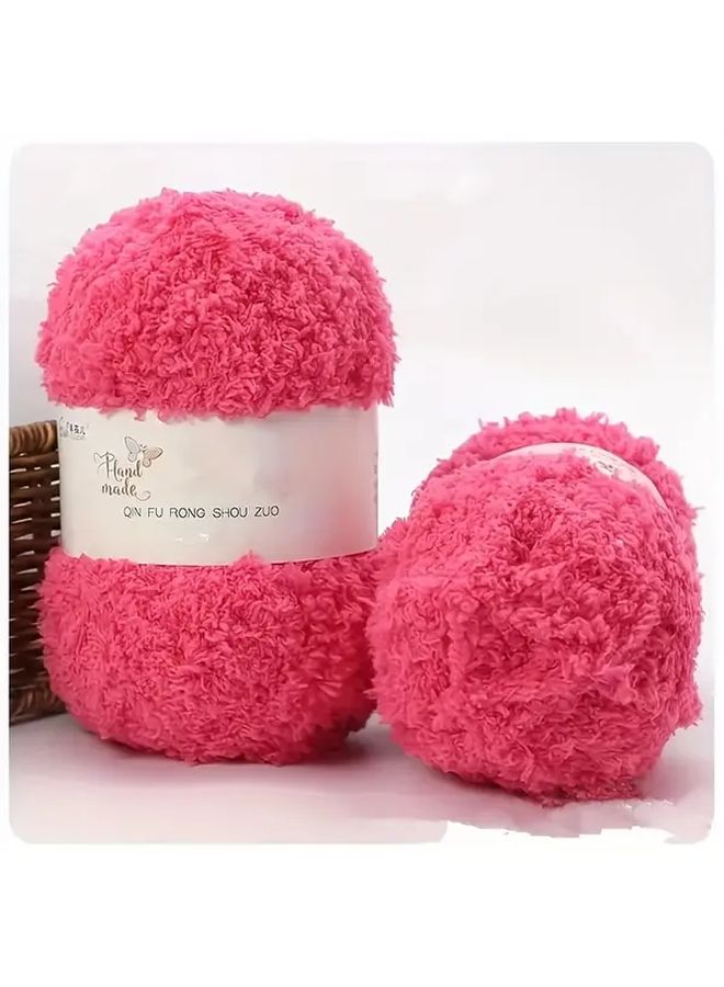 Water Green Fluffy Yarn Thick Blanket Yarn 2 Pack 76 5 Yards Each 100 Polyester For Knitting Crochet - Image 4