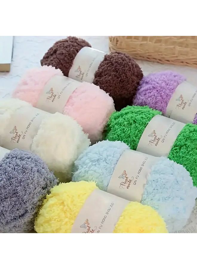 Water Green Fluffy Yarn Thick Blanket Yarn 2 Pack 76 5 Yards Each 100 Polyester For Knitting Crochet - Image 2