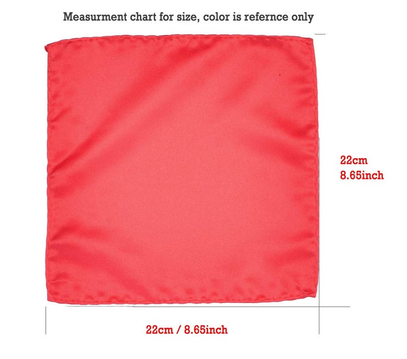 Salutto Tuxedos Girdle Cummerbund Bow Tie Pocket Square Handkerchief Set Girdle Formal Solid Color Red - Image 4