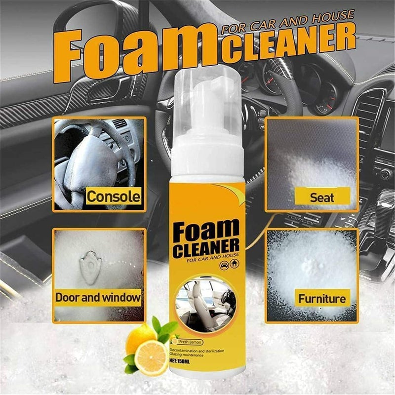 klarako 100ml Multipurpose Foam Cleaner Spray,Rinse Free Stain Removal Kitchen Grease Cleaner,Lemon All-Purpose Household Cleaners for Kitchen, Bathroom, Car (3 Pcs) - Image 2