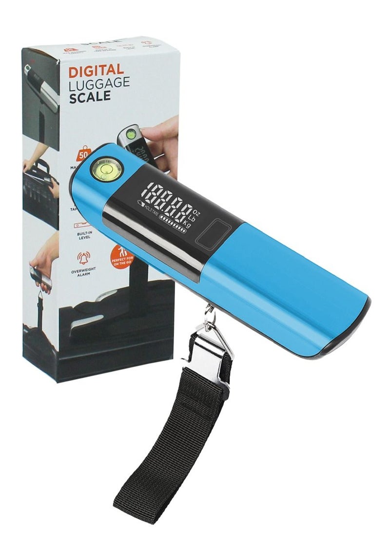 ISHWAZ - Digital Luggage Scale with Built in Tape Measure Meter And Over weight Alarm, Digital Portable Travel Suitcase Weigher, Horizontal Bubble Makes Measurement More accurate, Weight Scale For Travelling - Image 1