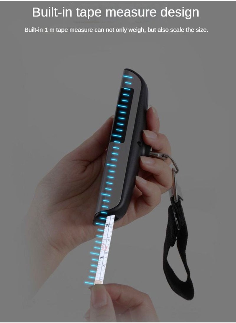ISHWAZ - Digital Luggage Scale with Built in Tape Measure Meter And Over weight Alarm, Digital Portable Travel Suitcase Weigher, Horizontal Bubble Makes Measurement More accurate, Weight Scale For Travelling - Image 1