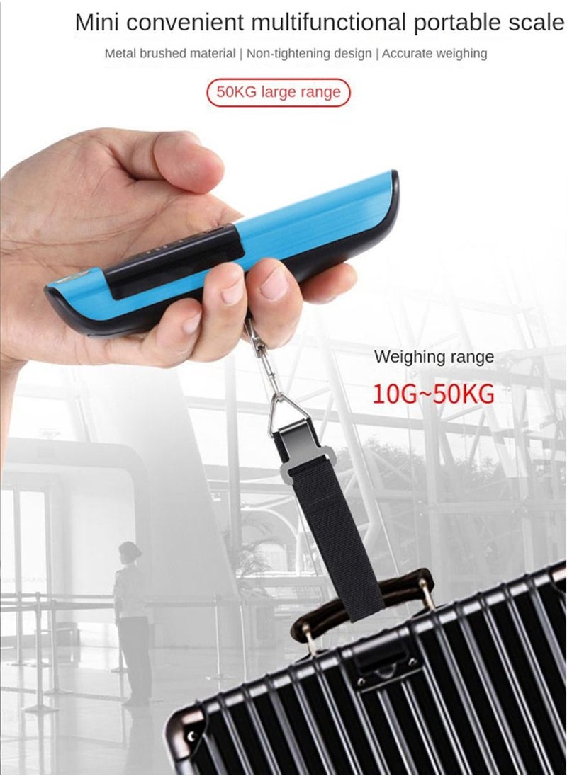 ISHWAZ - Digital Luggage Scale with Built in Tape Measure Meter And Over weight Alarm, Digital Portable Travel Suitcase Weigher, Horizontal Bubble Makes Measurement More accurate, Weight Scale For Travelling - Image 1