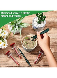 ماركة غير محددة مجموعة مكونة من 6 قطع من موزع بذور البذر، أداة نثر البذور المحمولة، أداة زرع البذور الصغيرة المحمولة في وعاء، مجموعة مكونة من 6 قطع من أداة نثر البذور، أداة نثر البذور  - Image 1