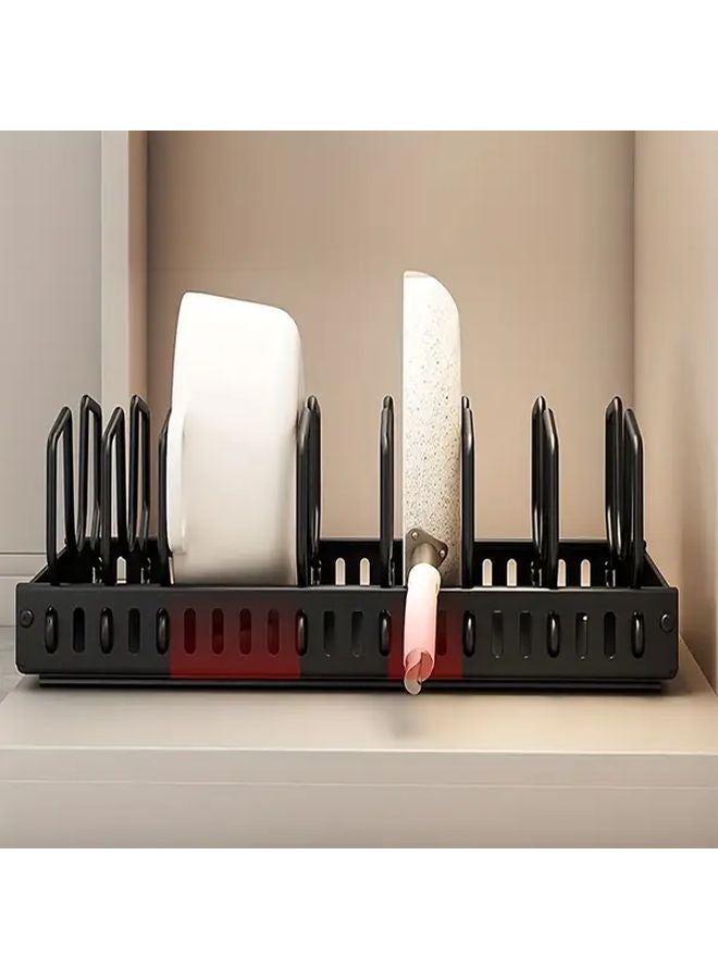 Black Adjustable Pull Out Kitchen Cabinet Organizer With Sliding Shelves - Image 3