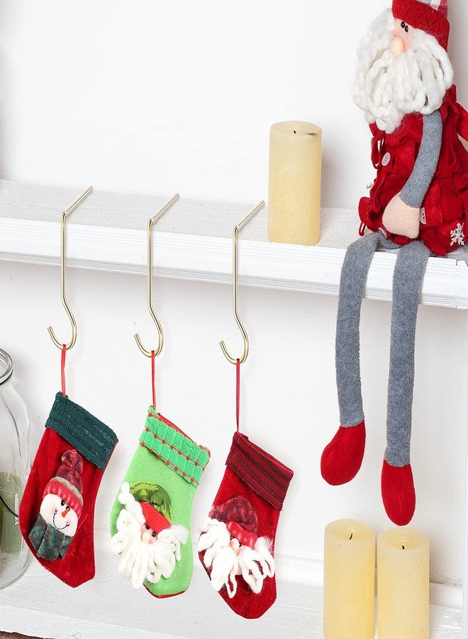 فيرايكل 4 قطع من حوامل جوارب عيد الميلاد، خطافات تعليق جوارب مانعة للانزلاق وآمنة، خطافات تعليق جوارب عيد الميلاد لتزيين المنزل والمطبخ في حفلات عيد الميلاد، لون ذهبي - Image 5