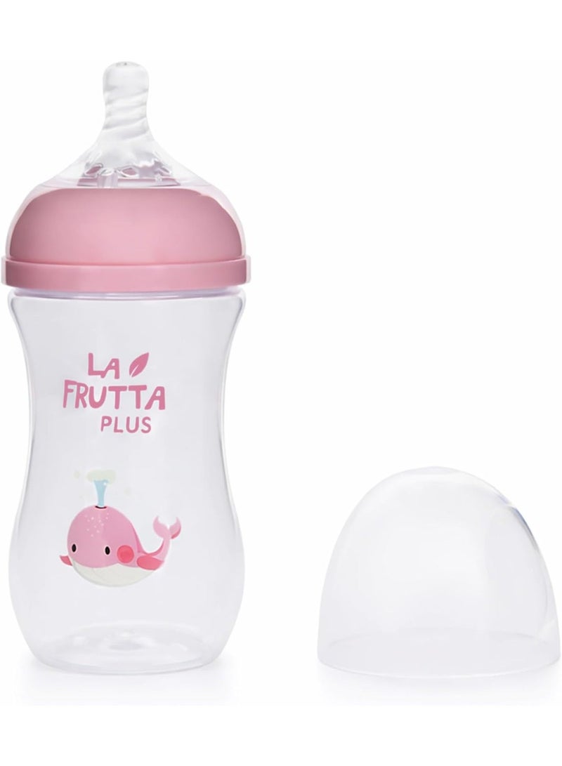 La Frutta Natural Flow Baby Bottle Anti-Colic, 0+ Months Rose, 270ml - Image 2