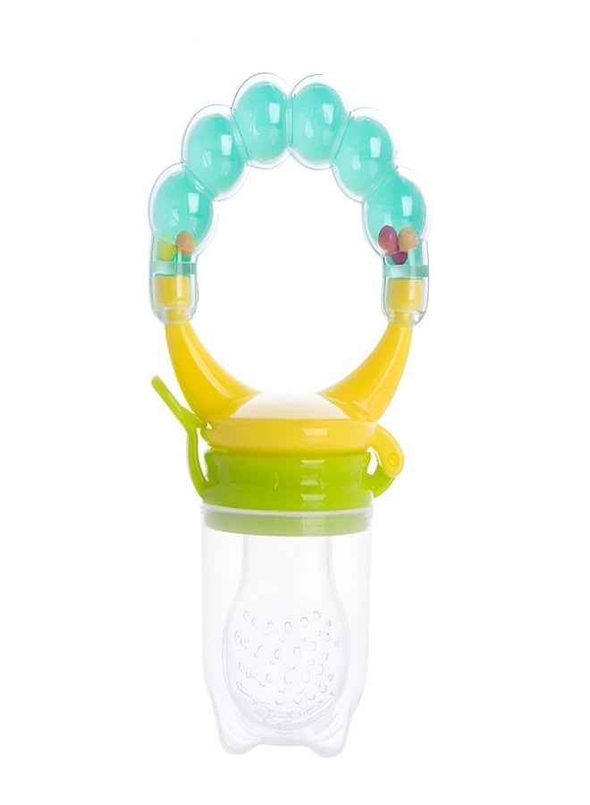 Roforuf Baby 1-Rattle Teether 1-rattle Fruit feeder 1-baby Finger Manual Toothbrush for Newborn baby BPA Free Natural Organic Teether for Babies/Pacifier Leak-Proof Seal with Safety Lock/finger brush Best For Massaging & Cleaning Gums ideal for Newborn Infant and toddler (pack-3) - Image 3