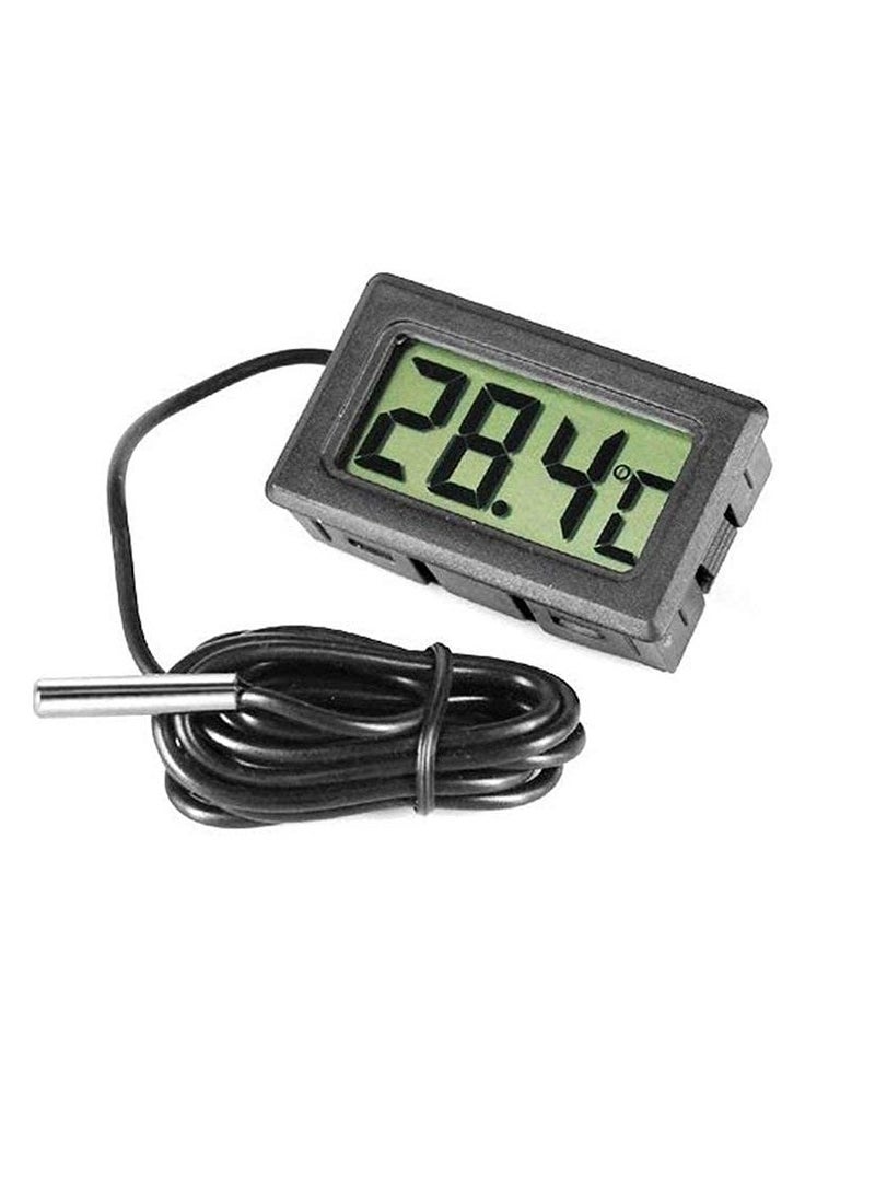 Generic - 2 قطعة ميزان حرارة LCD رقمي لمراقبة درجة الحرارة مع مسبار خارجي للثلاجة والفريزر - Image 1
