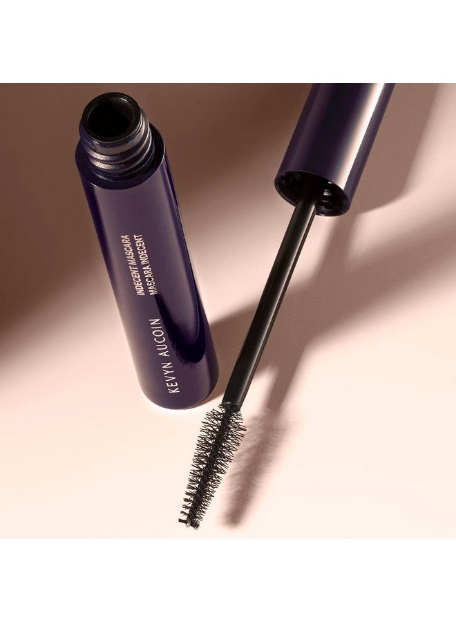 Kevyn Aucoin Indecent Mascara, Black: Thin cone-shaped brush. Creamy lash condition formula. Dramatic and natural look. Long wear. Clump & flake-free. Pro makeup artist go to for defined fuller lashes - Image 3