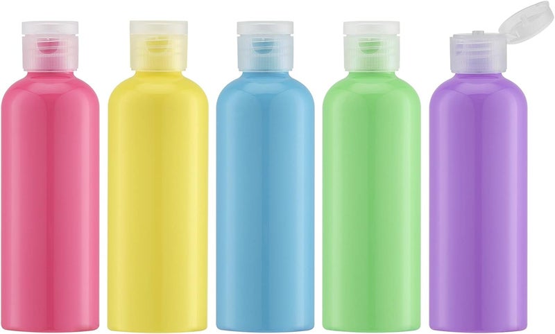 LISAPACK 3.4 oz Travel Bottles for Toiletries, Plastic Travel Size Containers for Shampoo Conditioner TSA Approved, Empty Small Squeeze for Lotion, Leak Proof Mini Liquid Tube for Refillable - Image 1