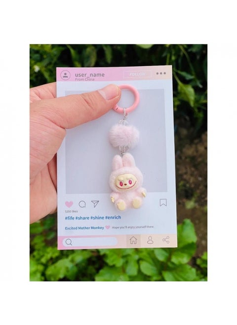 Labubu Plush Rubber Mobile Phone Pendant Keychain